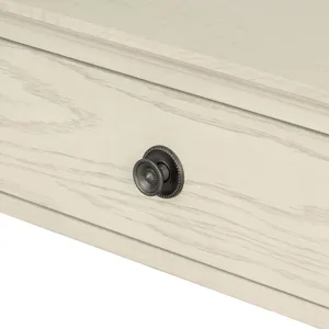 Victoria one-drawer wood bedside table with shelf - Antique Cream