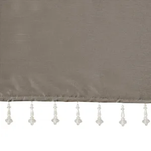 Madison Park Emilia Lightweight Faux Silk Valance With Beads