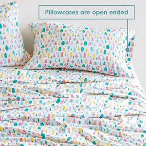 Intelligent Design Cozy Soft Cotton Flannel Printed Sheet Set