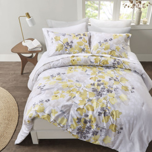 Alexis Full Comforter Set with Bed Sheets - Yellow