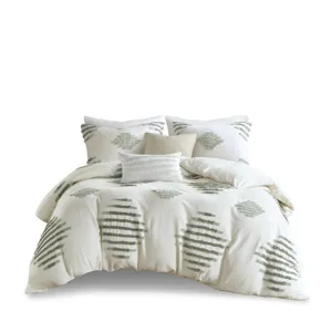 INK+IVY Tahli 3 Piece Cotton Blend Chenille Duvet Cover Set