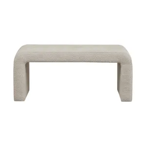 Steve Boucle Waterfall Bench - Beige