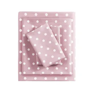 Mi Zone Polka Dot Printed 100% Cotton Sheet Set