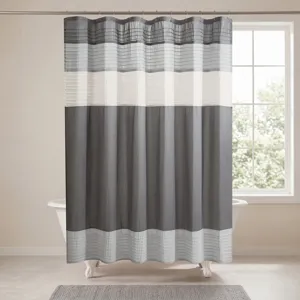 Madison Park Amherst Faux Silk Shower Curtain