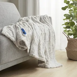 Beautyrest Zuri Oversized Faux Fur Heated Throw