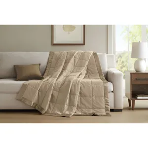 Madison Park Windom Lightweight Down Alternative Blanket with Satin Trim
