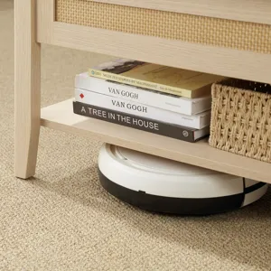 Lennox Rattan Lift-Top Coffee Table with Storage & Lower Open Shelf - Natural