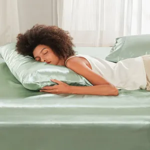 Satin Luxury 2 PC Pillowcases - Sage