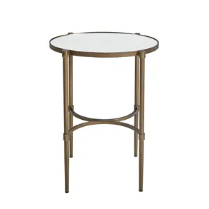 Lia Oval Accent Table - Antique Bronze
