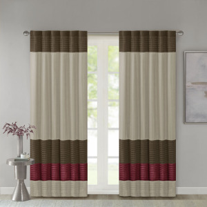 Amherst Polyoni Pintuck Curtain Panel - Red