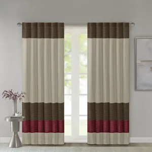 Amherst Polyoni Pintuck Curtain Panel - Red