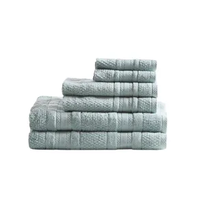 Madison Park Essentials Adrien Super Soft Cotton Quick Dry Bath Towel 6 Piece Set