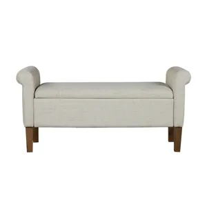 Aubrey Upholstered Storage Bench - Natural