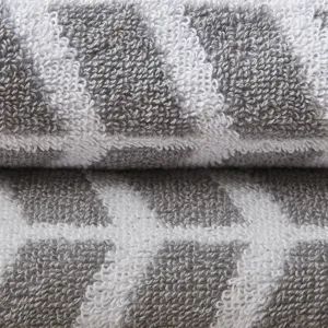 Nadia Cotton Jacquard Bath Towel 6 Piece Set - Grey