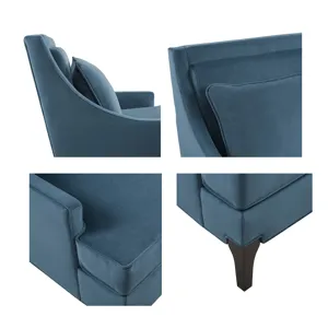 Anna Arm Accent Chair - Blue