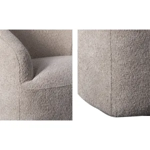 Bonn Upholstered 360 Degree Swivel Chair - Beige