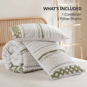 INK+IVY Imani Cotton Printed Comforter Set with Chenille