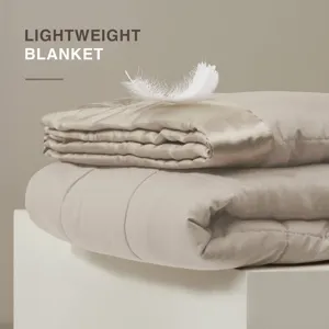 Madison Park Windom Lightweight Down Alternative Blanket with Satin Trim