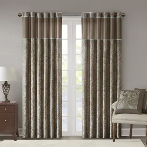 Madison Park Aubrey Jacquard Curtain Panel Pair