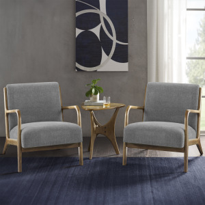 Novak Lounge Chair Set of 2 - Grey