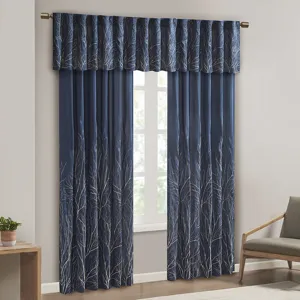 Madison Park Andora Faux Silk Embroidered Window Valance