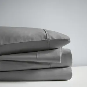 1000 Thread Count Queen HeiQ Smart Temperature Cotton Blend 4 PC Sheet Set - Charcoal