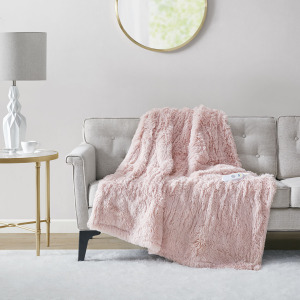 Serta Malea Shaggy Faux Fur Heated Throw