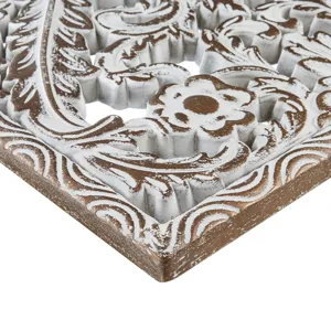 Madison Park Botanical Panel Distressed Carved Wood 2-piece Wall Decor Set