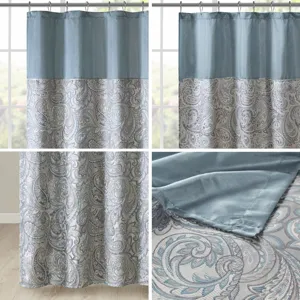 Madison Park Aubrey Jacquard Shower Curtain