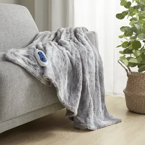 Beautyrest Zuri Oversized Faux Fur Heated Throw