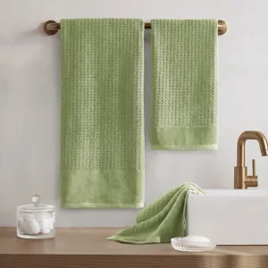 Madison Park Spa Waffle Cotton Jacquard Bath Towel 6 Piece Set