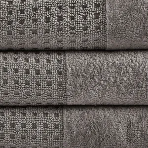 Madison Park Spa Waffle Cotton Jacquard Bath Towel 6 Piece Set