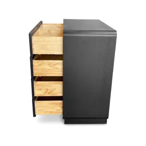 Chapel Hill Deco 5 Drawer Dresser - Black Satin
