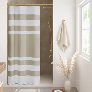 Madison Park Spa Waffle Shower Curtain with 3M Treatment