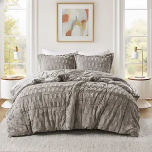 Madison Park Gia Faux Fur Comforter Mini Set