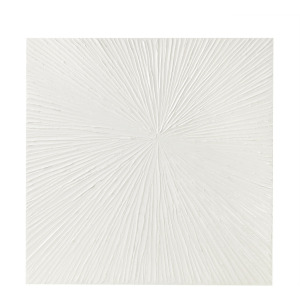 Madison Park Signature Sunburst Hand Painted Dimensional Resin Wall Art - White