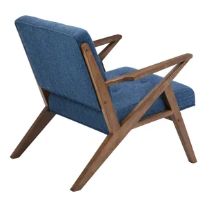 Rocket Lounge Chair - Blue/Pecan