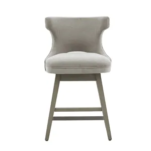 Emmett 25.75\" Swivel Counter Stool - Light Grey