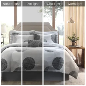 Madison Park Essentials Knowles Comforter Set with Cotton Bed Sheets