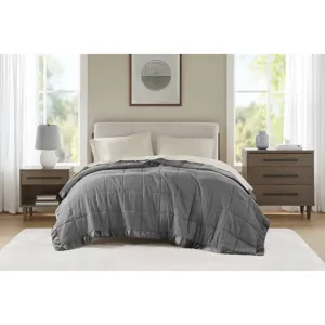 Madison Park Windom Lightweight Down Alternative Blanket with Satin Trim