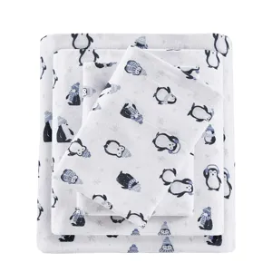 Intelligent Design Cozy Soft Cotton Flannel Printed Sheet Set