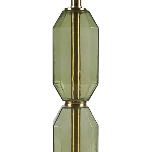 Zirconia Faceted Green Glass Table Lamp - Green