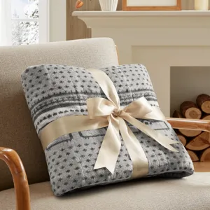 Woolrich Print Plush to Sherpa Heated Throw