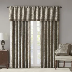 Madison Park Aubrey Jacquard Window Valance