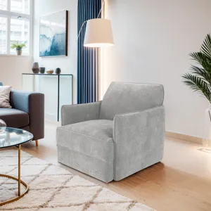 Carly Swivel Chair - Light Grey