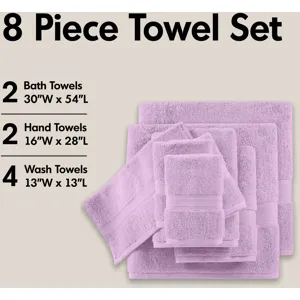 Madison Park Signature 800GSM 100% Cotton 8 Piece Towel Set