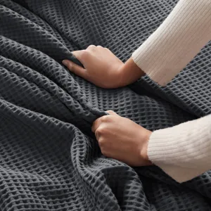 Madison Park Waffle Weave Cotton Blanket