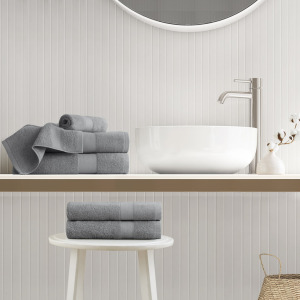 500GSM Plush Towel Set - Charcoal