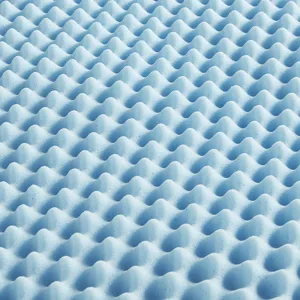 1.5\" Gel Memory Foam Full All Season Reversible Hypoallergenic 1.5\" Cooling Mattress Topper - Blue