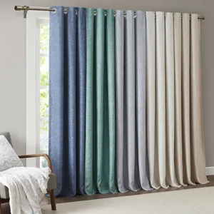 SunSmart Como Tonal Printed Faux Silk Room Darkening Curtain Panel Pair